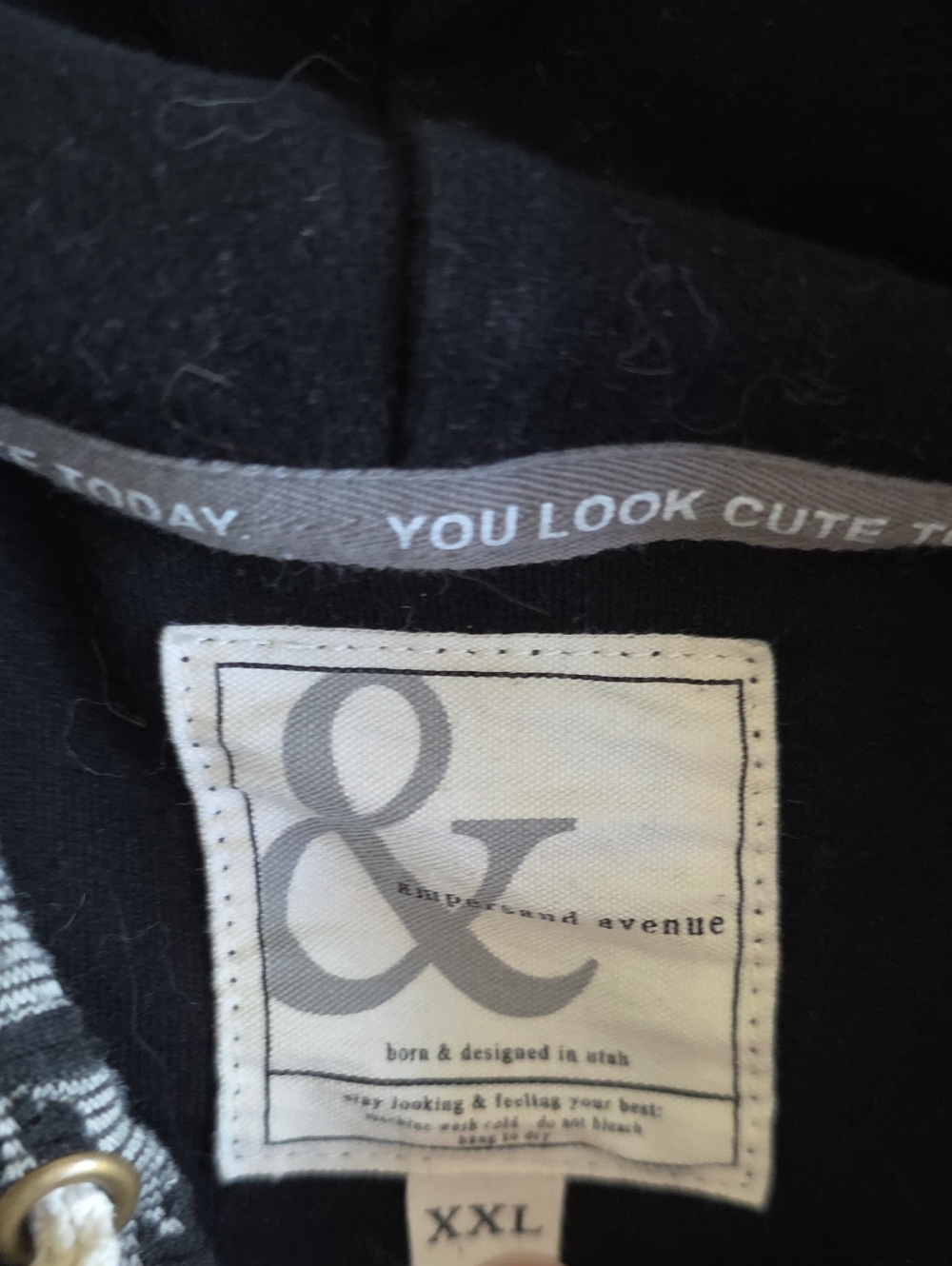 Ampersand Women's Black Hoodie Sweater